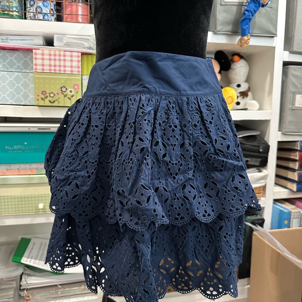 Banana Republic Blue Bubble Mini Skirt